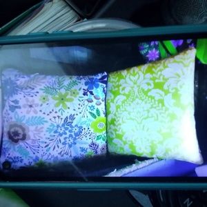 2 decorative pillows